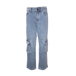 Dutch Dream Denim-Jongens Broek- Mwamba-Cargo Jeans regular-Blauw