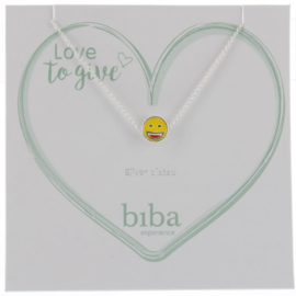 Ketting met bedel - Biba- Yellow silver