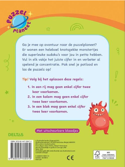 Deltas-Puzzel planeet- Superleuke Sudoku's- 7-9Jaar