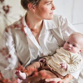 Dirkje-Baby trousers organic cotton-Bruin