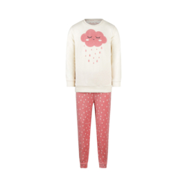 Charlie Choe- Meisjes velours set-Off white