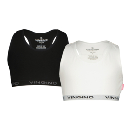Vingino -Girls Racer Top (2-pack)-Multicolor Black