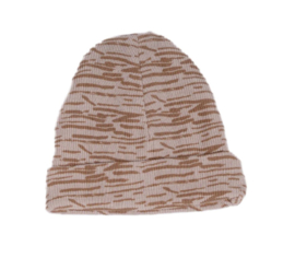 Snoozebaby Organische Hat newborn- Desert Sand print-Beige