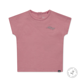 Koko Noko-Meisjes T-shirt ss Noemi  Bio Cotton-Bright pink