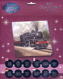 Craft Buddy- Card Kit-Diamand Painting Train (partial)- Multi Color