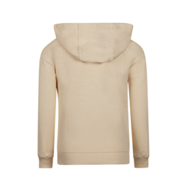 Koko Noko-Meisjes sweater met capuchon en verlaagde schouder-Beige