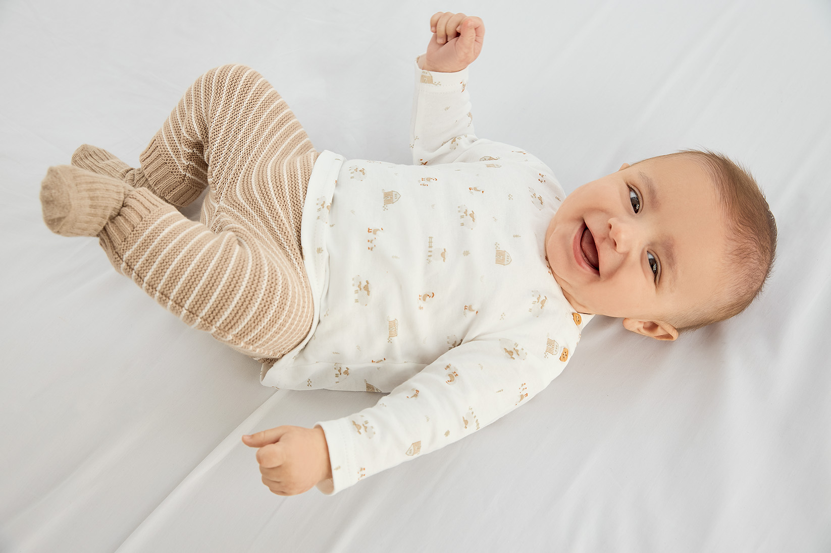 Blue Seven-Baby broek-Camel
