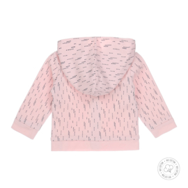 Dirkje-Baby Girls cardigan reversible Bio Cotton-Light Pink