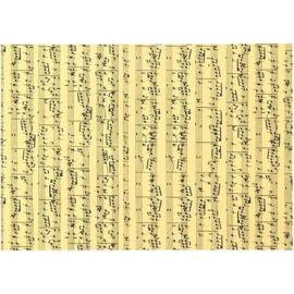 Muzieknoten karton, A4 210x297 mm, 180 gr, muzieknoten