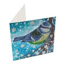 Craft Buddy- Card Kit-Diamond Painting Kaart Festive Bird 18x18cm
