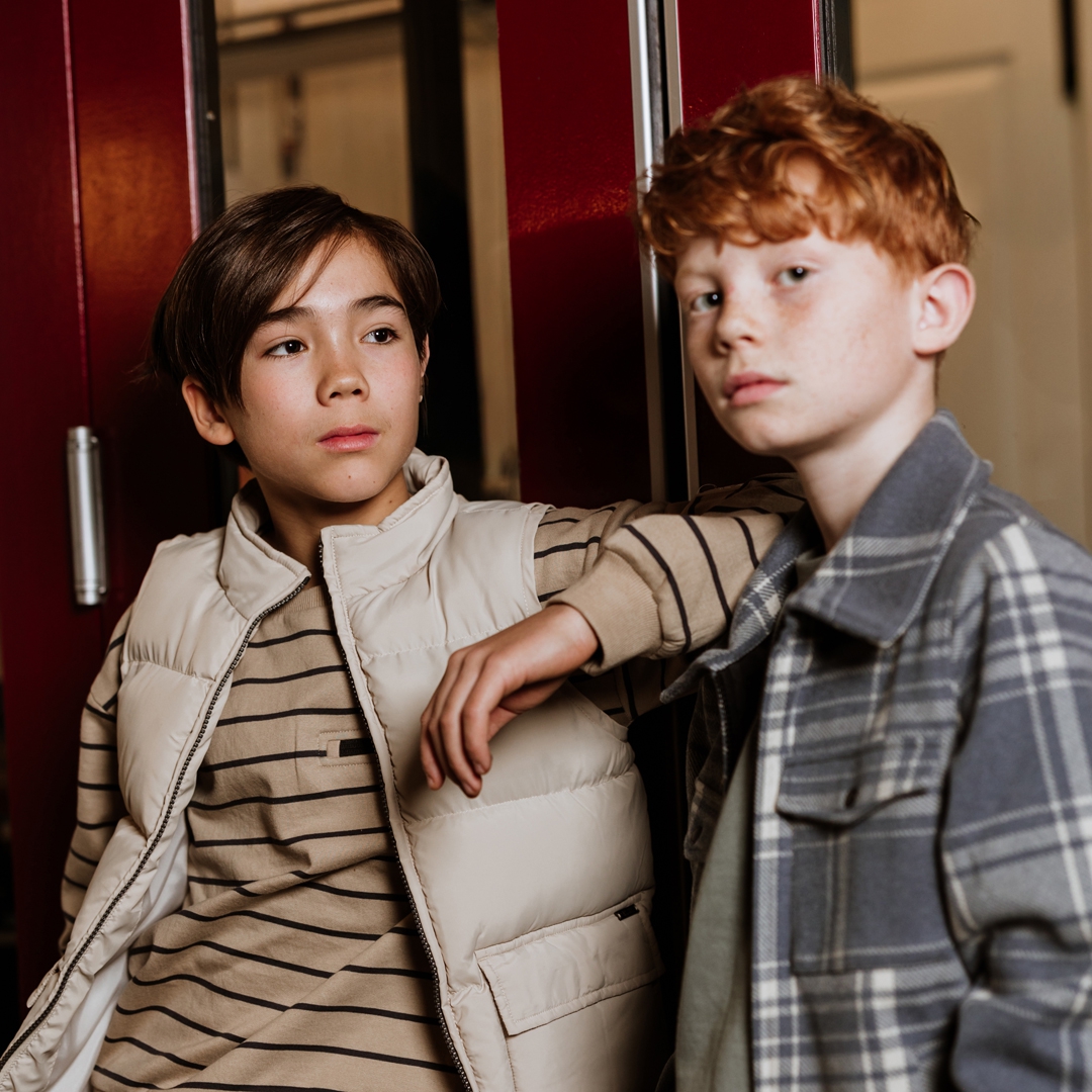 No Way Monday-Jongens Sweater losse pasvorm-Licht grijs