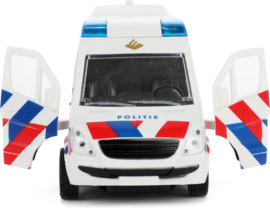 CARS TRUCKS Politiebusje NL frictie met licht en geluid-Wit