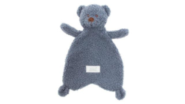 VIB-Knuffeldoekje met Berenhoofd Teddy-Dusty Blue