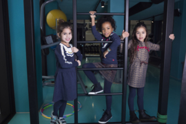 DJ Dutch Jeans-Meisjes jurk met ster-Navy