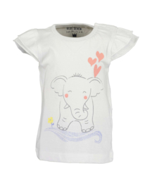 Blue Seven-Meisjes t-shirt-Wit