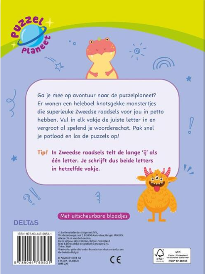 Deltas-Puzzel planeet- Superleuke Zweedse Raadsels- 7-9Jaar