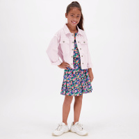 Vingino-X Senna Bellod-Girls  Denim Jacket Tanja-Bright Lavender-Light Pink