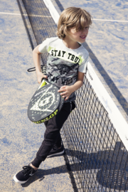 Boys T-shirt-DJ Dutch Jeans-Grey melee + neon yellow + army green