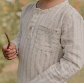 Little Dutch - Blouse lange mouw -Bos Groene streep
