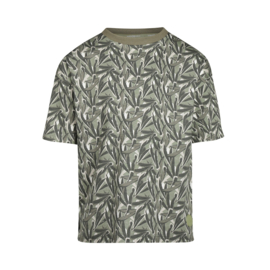 Koko Noko-Jongens T-shirt verlaagde shouder- Vervaagd groen