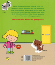 Deltas- Kleur-en stickerboek met woordjes- Bij de dieren (3-5 j.)- Multi Colour