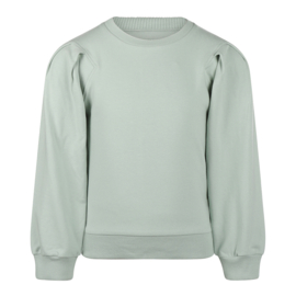 Koko Noko-Meisjes sweater met ronde hals ls-Faded groen