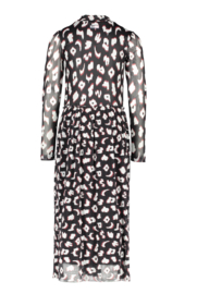 B.Nosy-Meisjes jurk mesh midi dress-you leopard-Meerdere kleuren