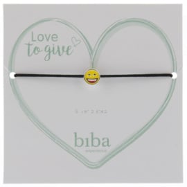 Biba-Armband met bedel- yellow silver