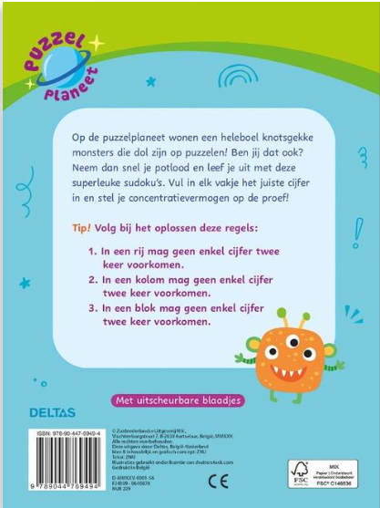 Deltas-Puzzel planeet- Superleuke Sudoku's- 9-11Jaar