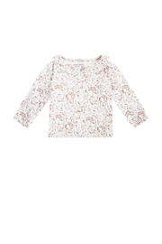 Petite Maison-Kaya t-shirt Longsleeve with ruffle detail at neck-AOP Leaves
