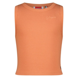 Vingino -Meisjes Basic T-shirt rib-Baked Bruin-oranje