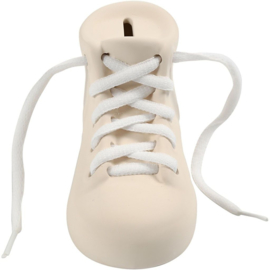 C.W.-Spaargymp, hoogte 9 cm, lengte 14 cm-White