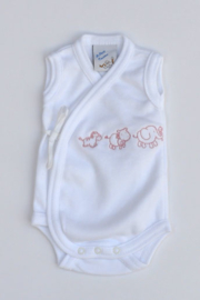 LPC-Baby Meisjes pre Romper-dieren-Wit