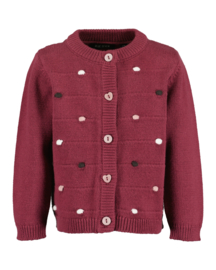 Blue Seven-Mini meisjes vest gebreid-Aubergine