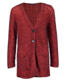 Blue Seven-Meisjes gebreid vest-Rood