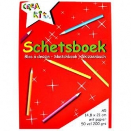 Crea Kit-CW-Schetsboek A5-Red