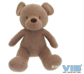 VIB-Pluche Beer Zittend 60cm Teddy- Chocolate