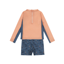 Dirkje-Jongens 2 pce swimsuit-Koraal