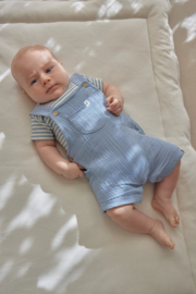 Little Dutch -Romper korte mouw blauw Stone Blue stripe