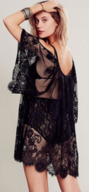 Black beach lace dress | Ibiza strand jurk