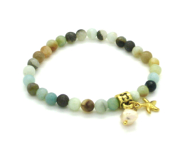 Handgemaakte  armband Amazonite  starfish | Gipsy Ibiza Armband