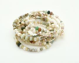 Gemstone bracelet Amazonite & Pearls  | Gipsy Ibiza Armband