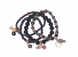 Infinity Black | Armbanden set