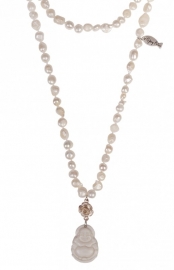 White jade Buddha | Ibiza ketting