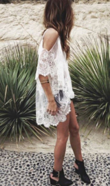 White beach lace dress | Ibiza strand jurk