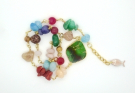 Handgemaakte  armband smaragd | Gipsy Ibiza Armband