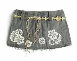 Wrecked Denim jeans skirt | rok mt 38