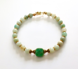 Handgemaakte  armband Turquoise & Amazonite | Gipsy Ibiza Armband