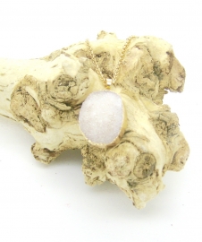 Druzy agate White  | Gipsy Ibiza ketting