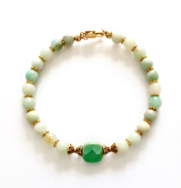 Handgemaakte  armband Turquoise & Amazonite | Gipsy Ibiza Armband